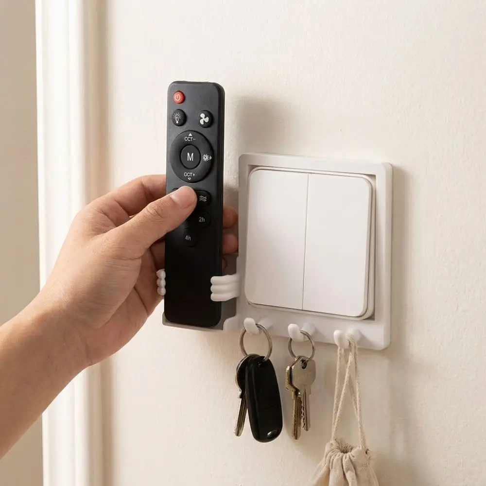 3D Printed Light Switch Panel Hook Holder Waterproof Plastic Switch Decorative Hook No Drill Thickened
