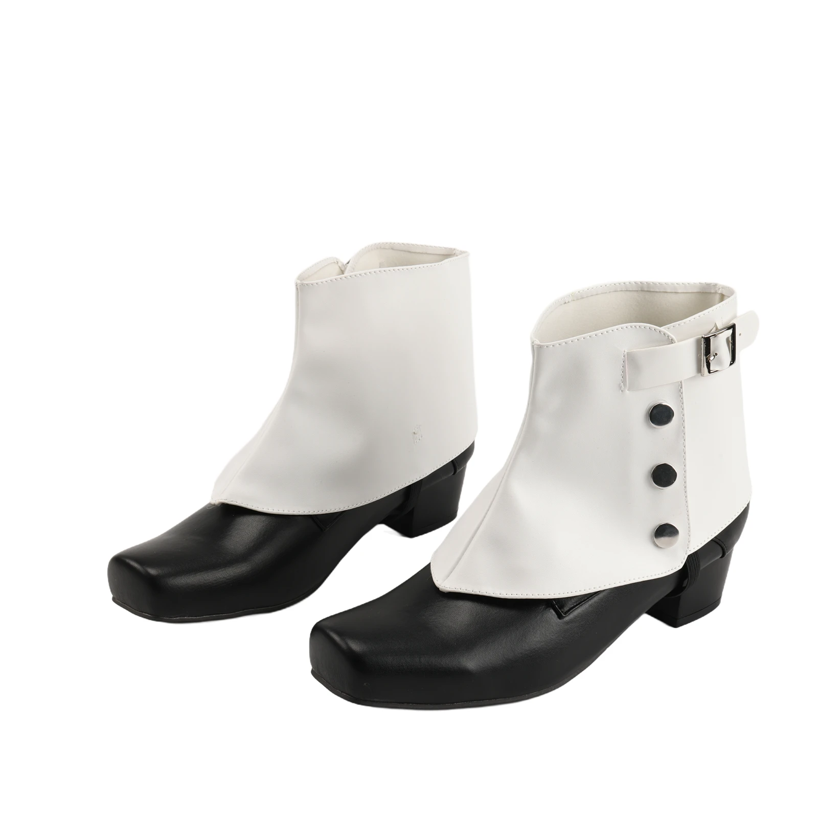 Men 20s White Gangster Leather Boot Covers for Men Vintage Style Men Gaiters Costume Accessories for Halloween