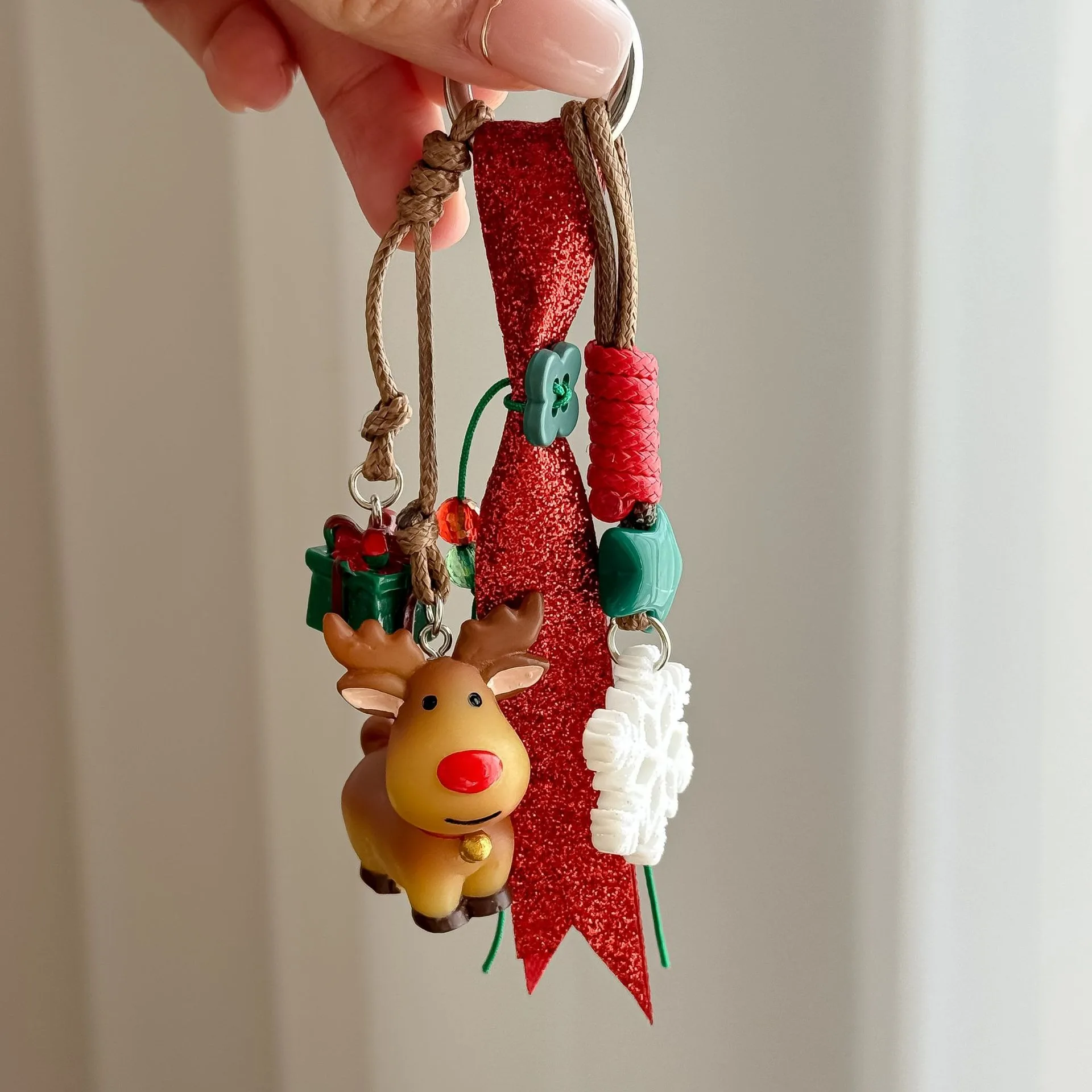 عيد الميلاد محدود | ثلاثي الأبعاد الكرتون عيد الميلاد الأيائل مياو حقيبة لطيفة قلادة المفاتيح هدية عيد الميلاد سيارة حقيبة للحمل قلادة #1