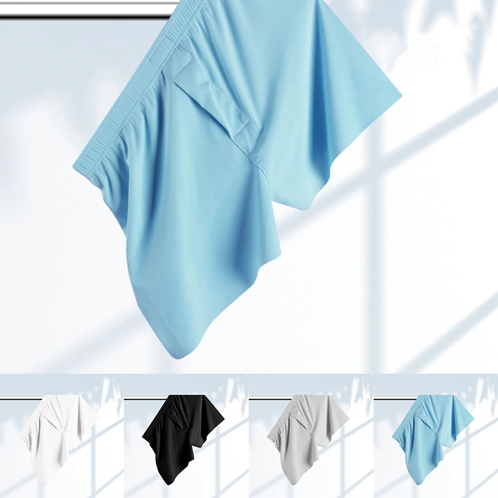 جديد الرجال الحرير الجليد سلس سراويل بوكسر بلون مرونة الخصر boxershorts ملخصات الحقيبة الملابس الداخلية السراويل الرجال جذوع سراويل