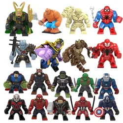 Marvel Mini Building Block Figurine, Superhero Anime Figure Iron Man, Hulk annichiation, Puzzle Block Toy Gift