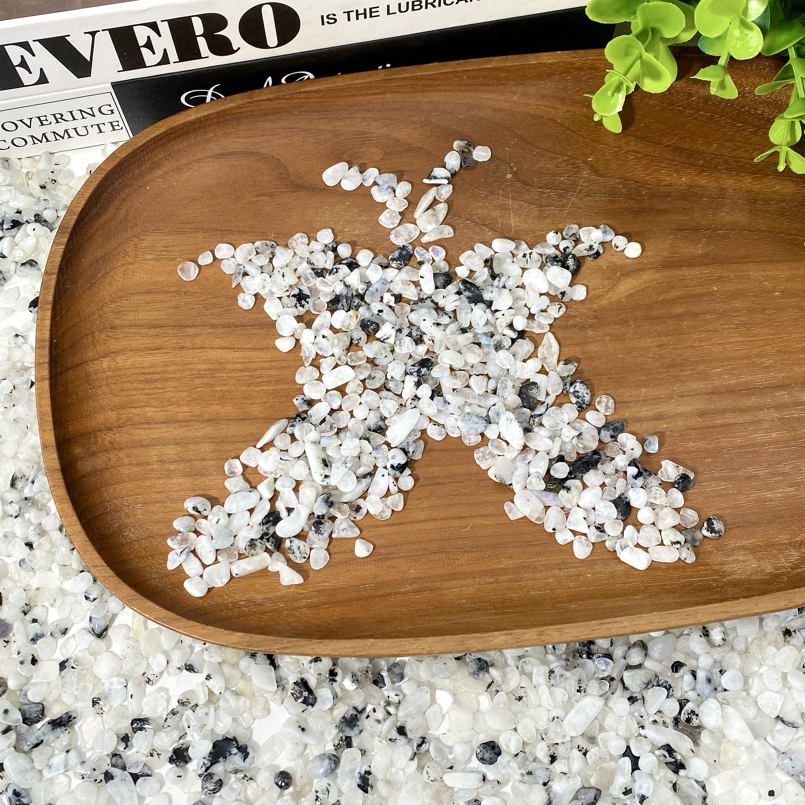 50g/100g 4-6mm Regenbogen-Mondstein-Chips, natürliche Steinchips, perfekt für DIY-Mosaik-Kunst & Bastelarbeiten, DIY-Dekoration, Aquarium-Dekoration