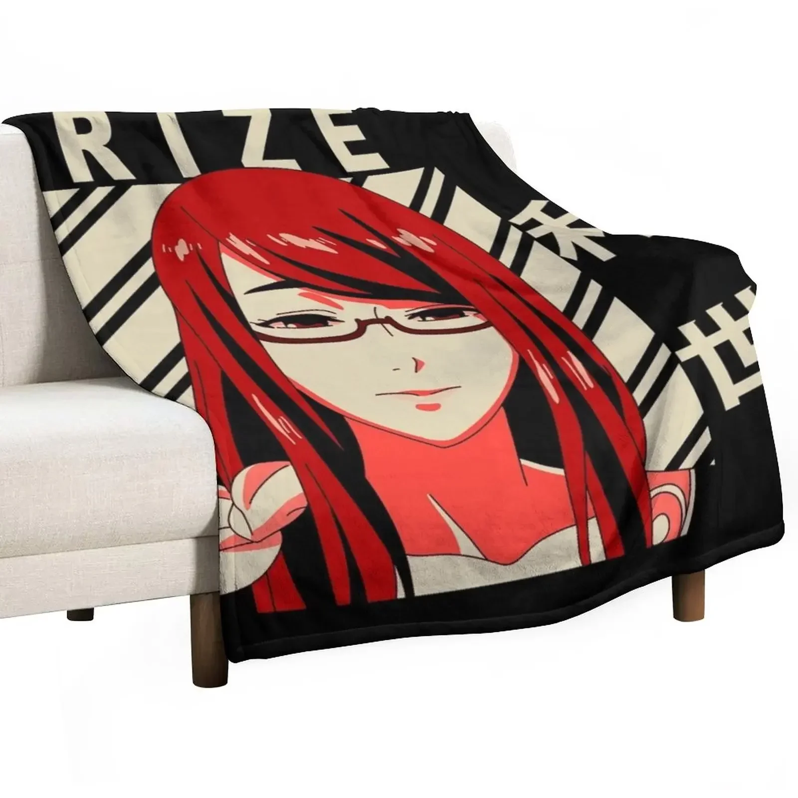 

Rize Kamishiro - Vintage Art Throw Blanket Winter beds valentine gift ideas Bed linens Blankets