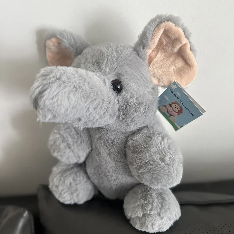 Cartoon Fluffy Elephant Animali di peluche Peluche Kawaii Morbido che abbraccia Cuscini di peluche per bambini Festa di compleanno Regalo di Natale