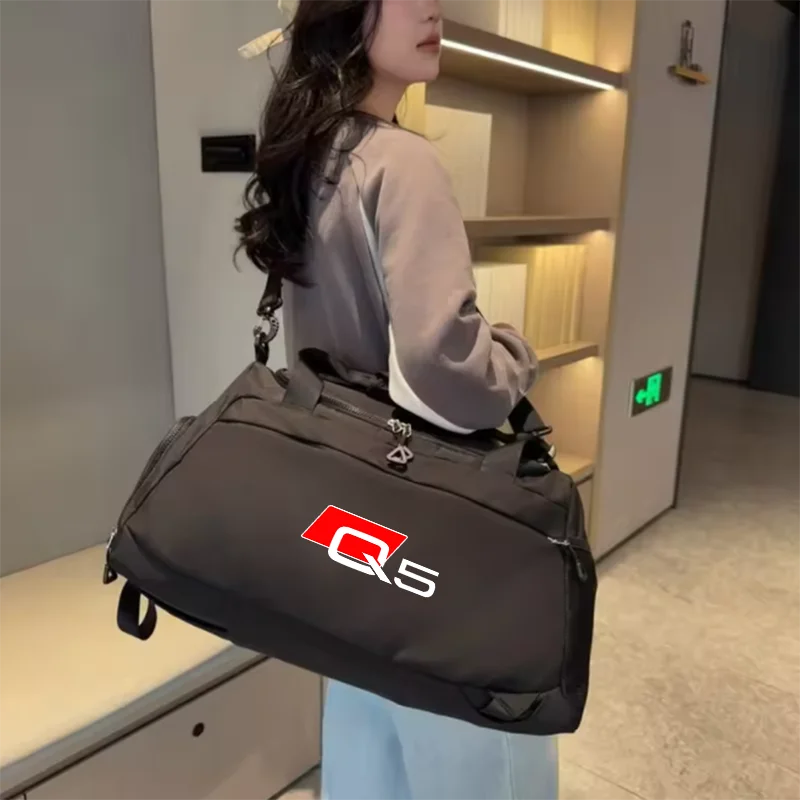 Sturdy Oxford Nylon Duffle Bag Waterproof Tear‑Resistant Anti‑Collapse Large Capacity Custom Car Logo storage For Audi Q5 Car