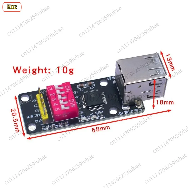 BK CH9350 HID to UART Converter Module USB Keyboard Mouse Barcode Scanner to Serial Port Adapter KVM Extension Synchronizer