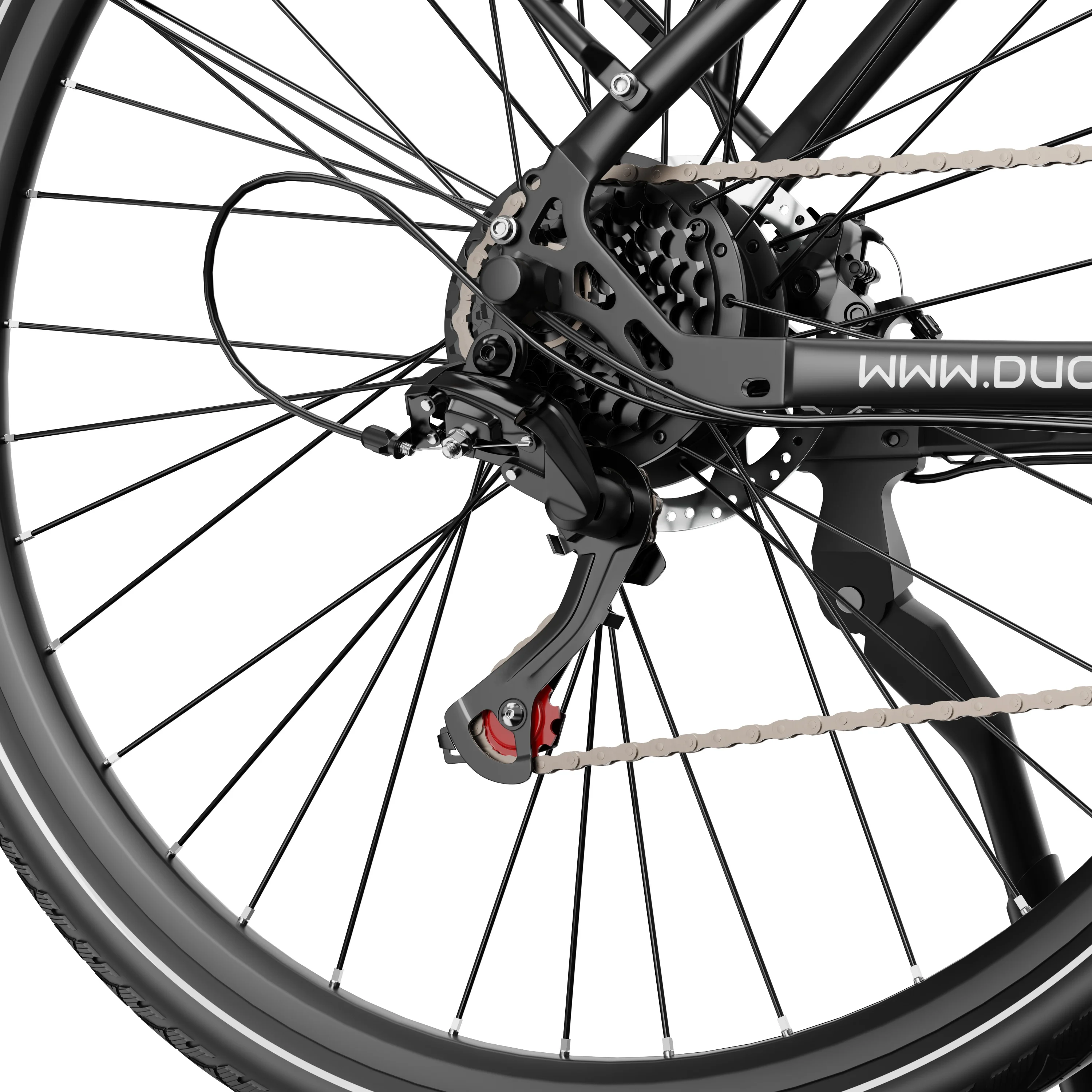 DUOTTS C29 Lite 27,5 Zoll Reifen Erwachsenen-Elektrofahrrad 250W City E-Bike 36V 13Ah Akku 7-Gang Elektrofahrrad – Detail 22