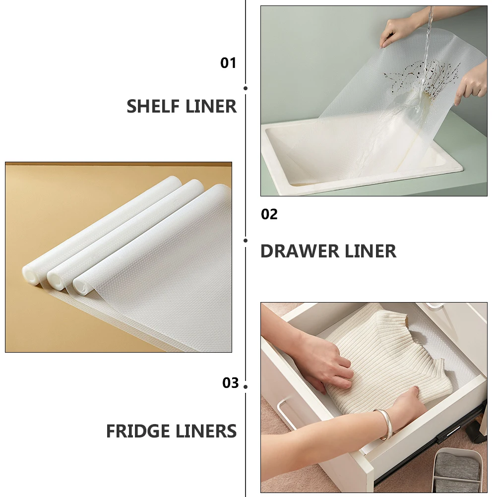 

Waterproof Moisture-proof Drawer Liner for Kitchen Cabinet Shelf Fridge Closet Mats 1