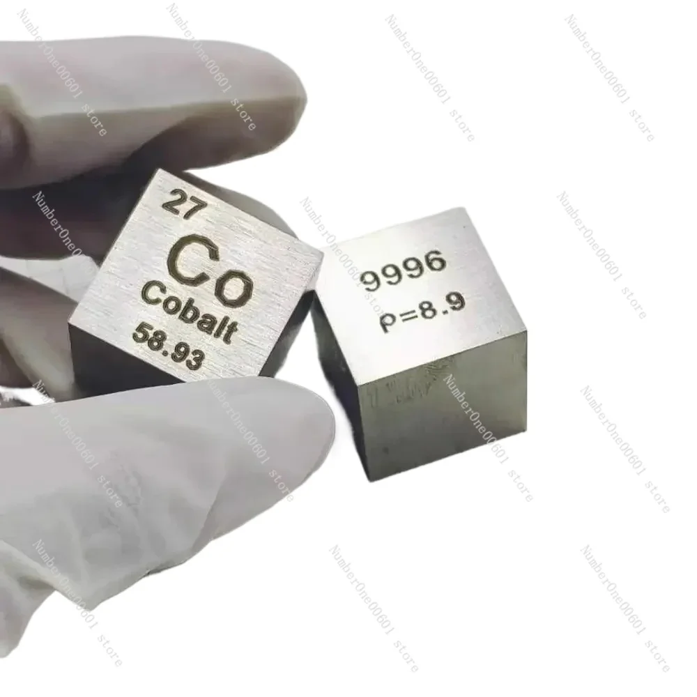 Cobalt metal in the periodic table- Cube Side length is one inch (25.4mm) and weight is about 146.5g 99.96%