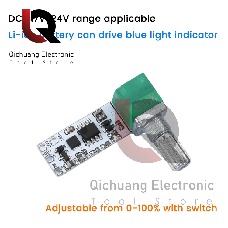 1pcs LED MINI dimmer แรงดันคงที่ Light Bar กล้องจุลทรรศน์ Live fill Light โคมไฟตั้งโต๊ะขนาดเล็ก KNOB Potentiometer stepless MODULE