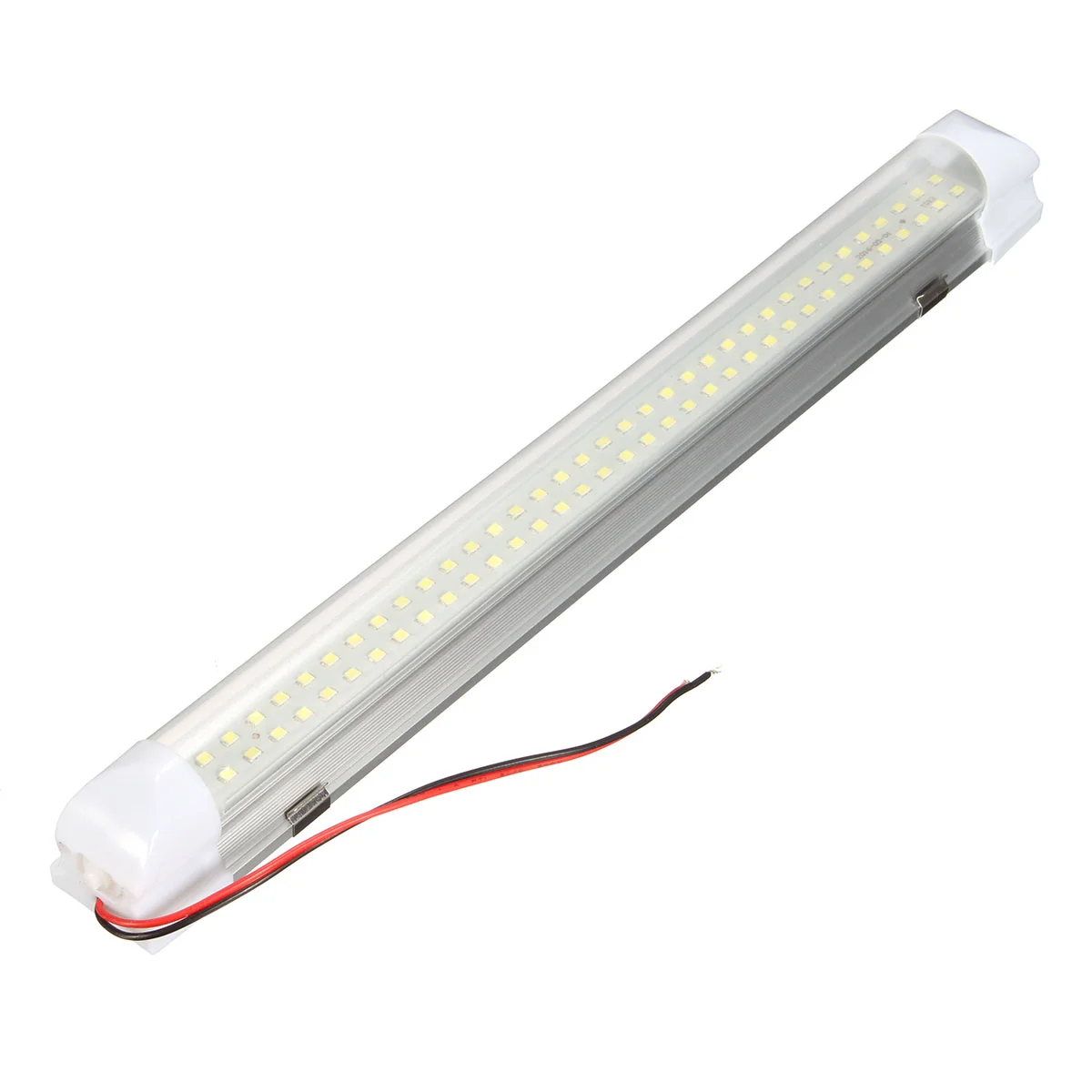 2 uds 12V 72 LED blanco Interior del coche tira de luz LED lámpara de barra con encendido/apagado para furgoneta autobús caravana camión Camper barco