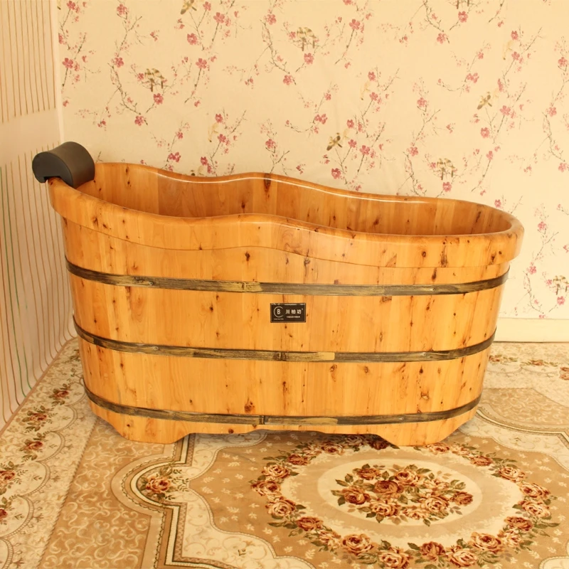 Beauty salon cedar bucket bath bucket with lid fumigation bath bucket adult