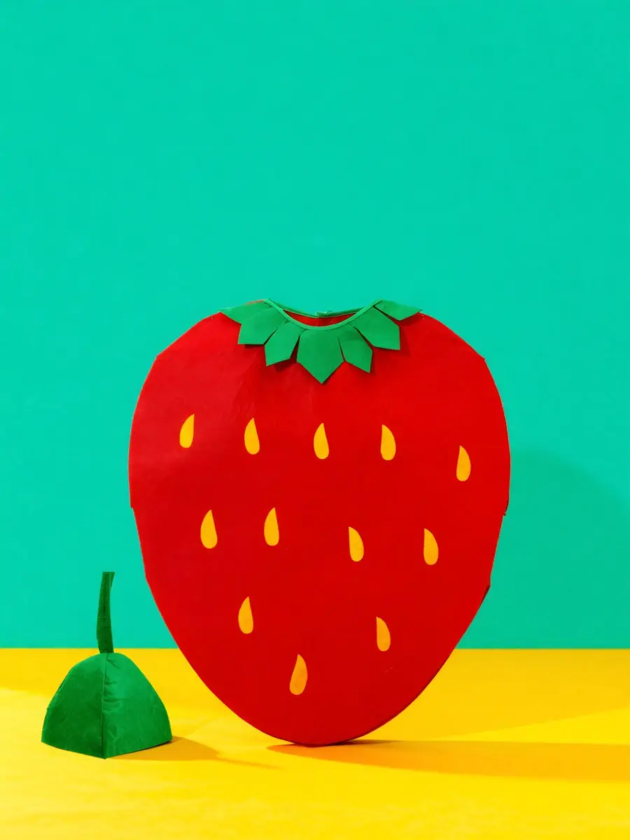 Colorful Children Fruit Shape Costume for Kids Vegetable Themed Party Cosplay Performance Fashion Show