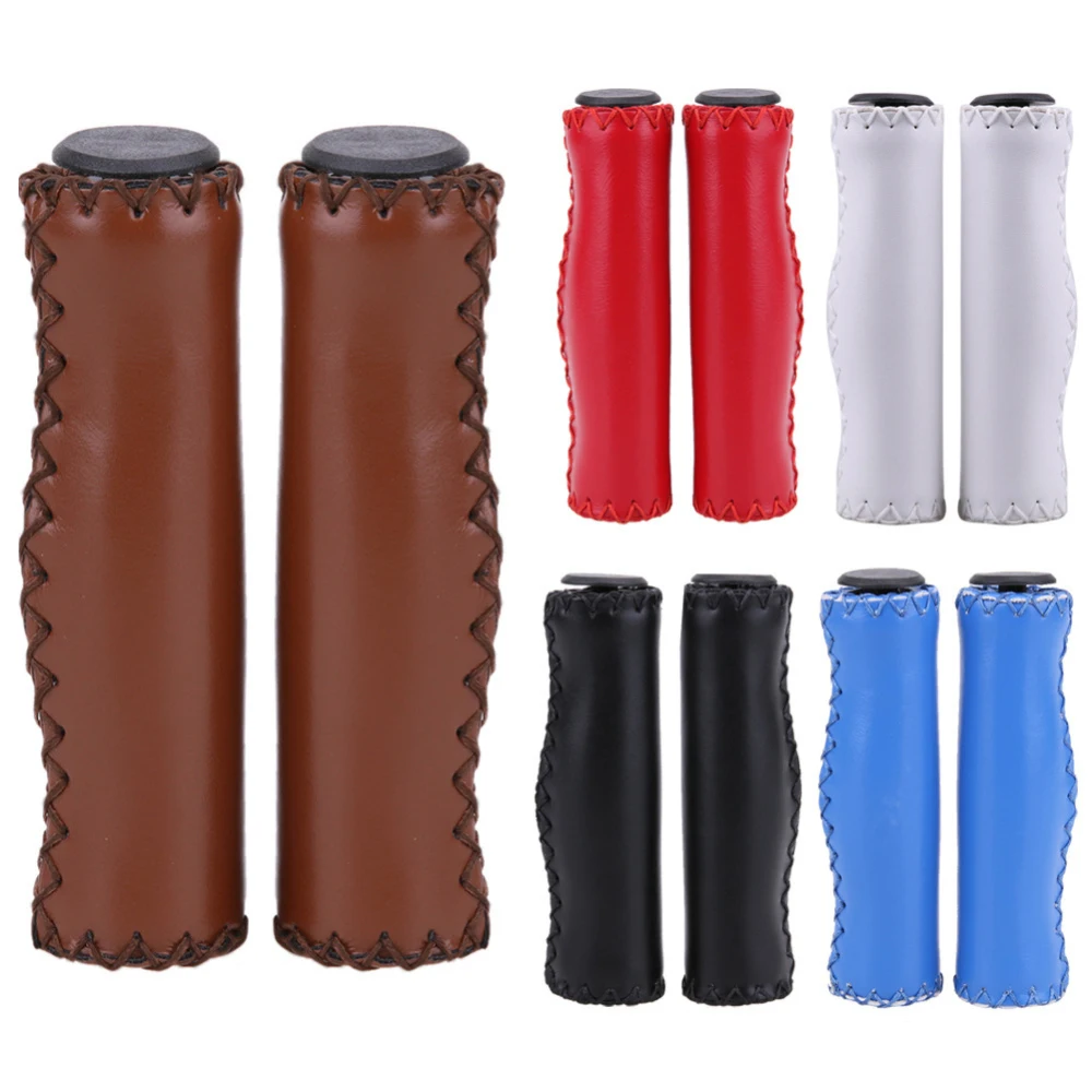 Parts High-quality Easy To Install Artisanal Exquisite Luxurious Premium Unique Vintage Style Leather Handlebar Grips