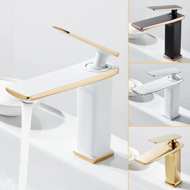 

Bathroom Faucets for Sink Basin Faucets Black Brass Faucet Hot and Cold Faucet Set Accessories Water Tap Torneiras Do Banheiro