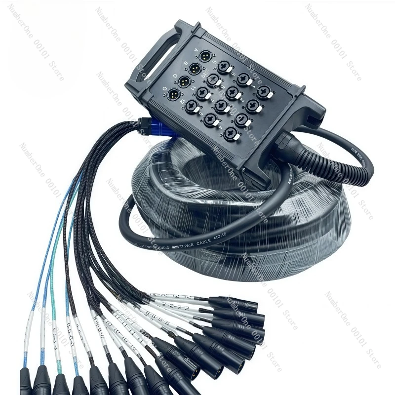 16-way multi-core xlr junction box/hub stage signal cable microphone audio socket xlr recording studio