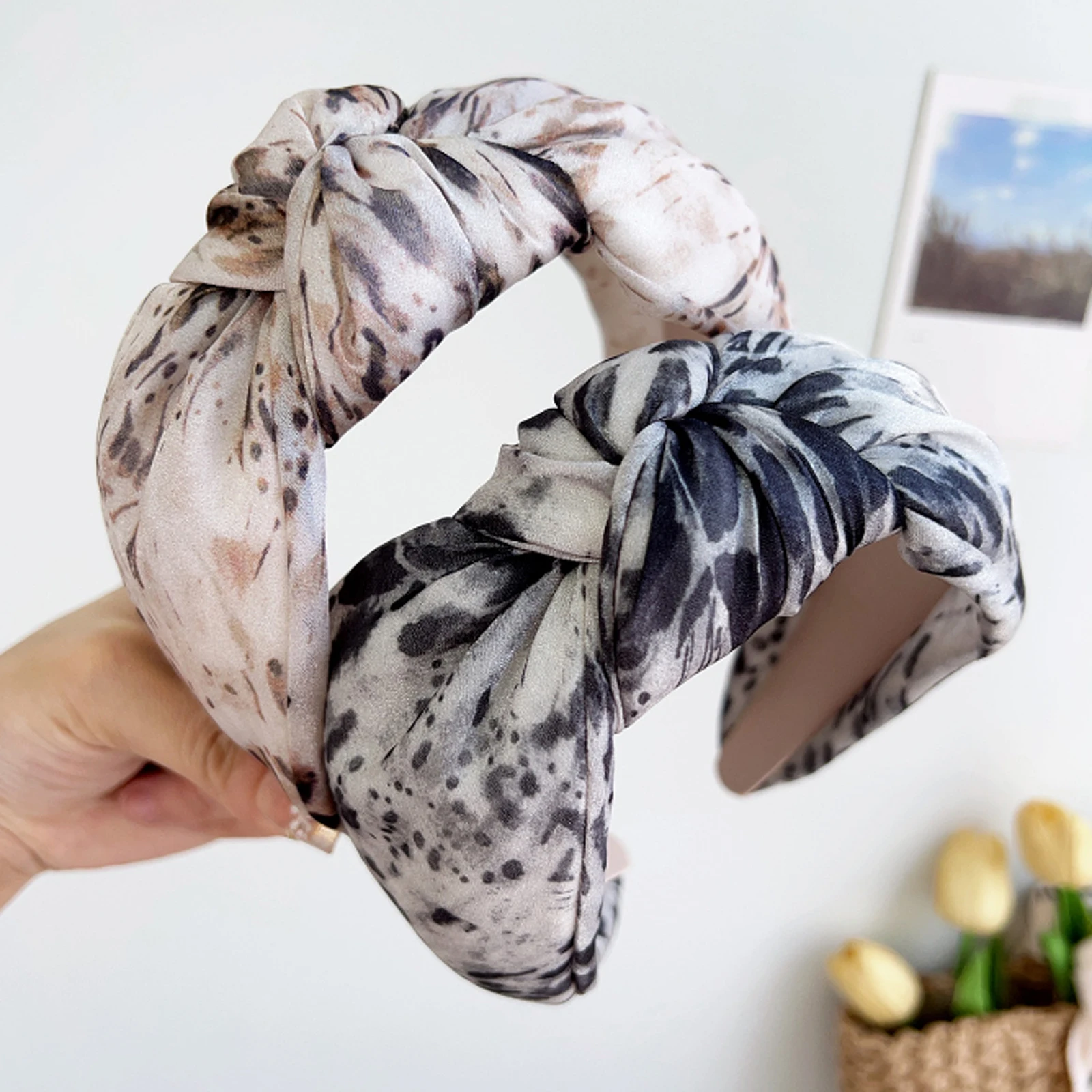 

PROLY New Fashion Hairband For Women Light Cloth Cool Headband Summer Center Knot Flower Headwear Hair Accessories