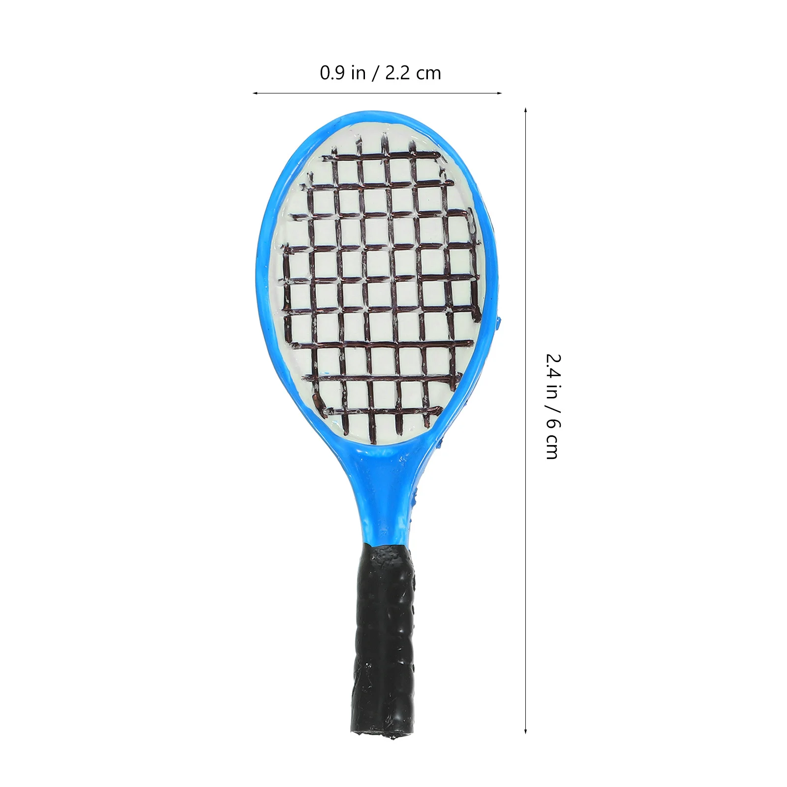 

4Pcs Creative Tennis Racket Ornaments Realistic Design Home Garden Patio Miniature Decor for Shelves Cabinets Fun Activity