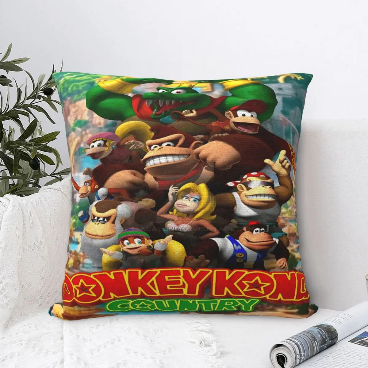 Наволочка для игры Donkey Kong Bananza, чехол для подушки с принтом, наволочка для подушки, декор для сидения, квадратный, разные размеры