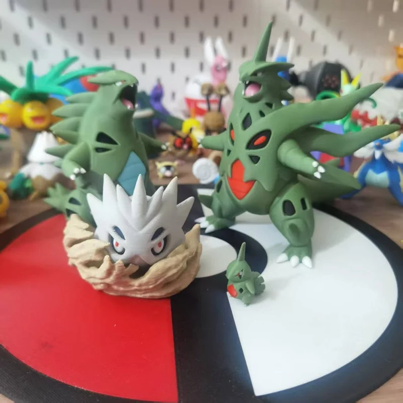أنيمي Larvitar Pupitar Tyranitar الشكل نسبة العالم 1:20 لتقوم بها بنفسك ثلاثية الأبعاد الطباعة شخصية Kawaii سطح المكتب الديكور لعبة مجسمة هدية