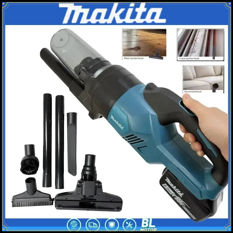 

Беспроводной электрический пылесос Makita, портативный, эффективный, для дома, промышленности и строительства, совместим с аккумулятором Makita 18В