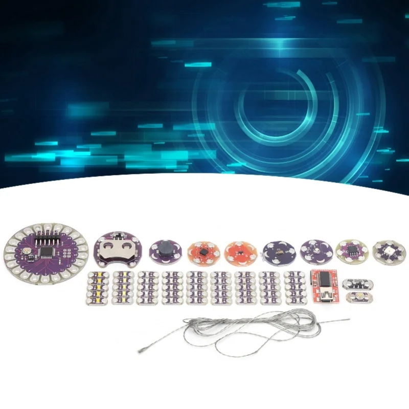 

Стартовый комплект электроники, комплект проводящей резьбы, макетная плата, промышленные материалы