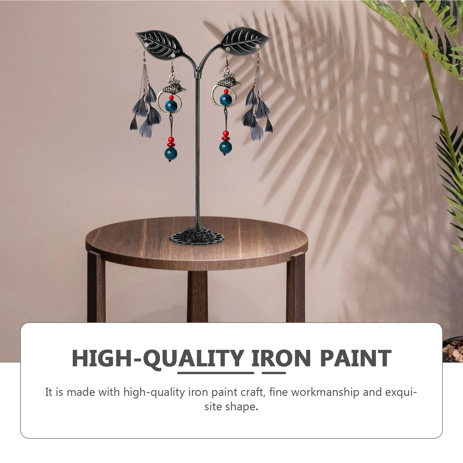

3Pcs Decorative Iron Jewelry Display Rack Retro Earring Stand Desktop Storage Shelf Ornamental Jewelry Holder Household Use