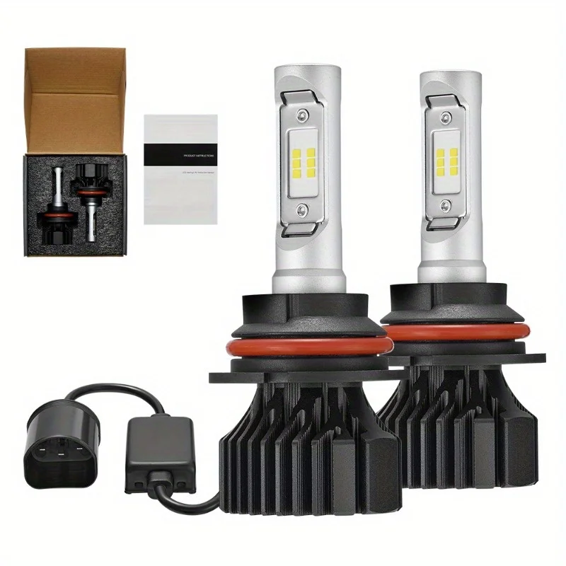 

9007/HB5 Светодиодные лампы для фар 100Вт 6500К ‎ ‎ 14000LM Белый 2шт двойного назначения