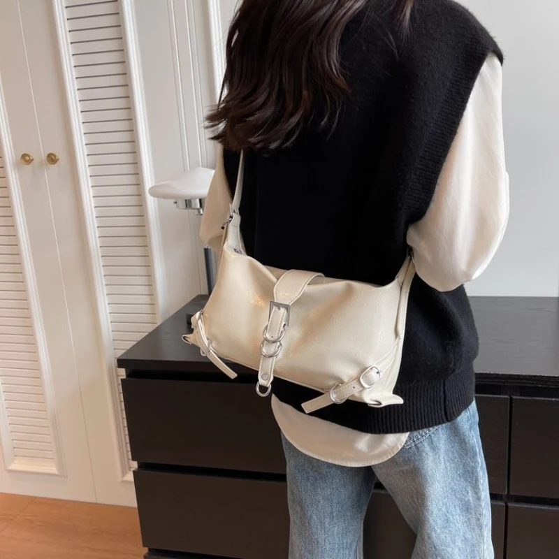 

Женская сумка-кроссбоди, сумка на плечо, женская сумка-багет в корейском стиле, премиум-класса, большая вместимость