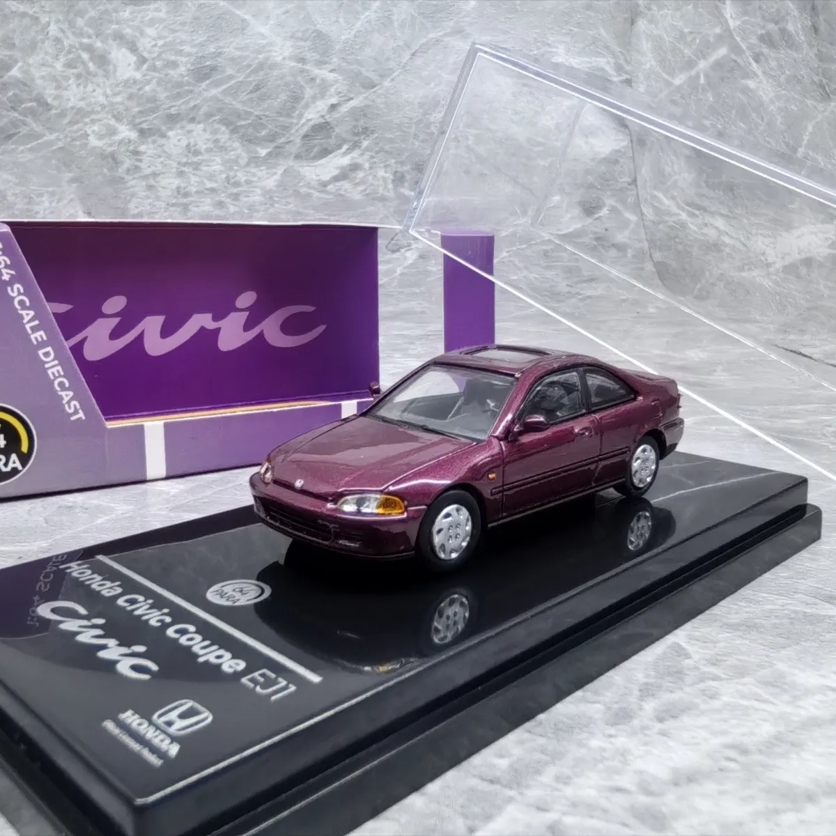 Para64 1:64 1995 Honda Civic Coupe Ej1 Sports Car Model Static Display Piece