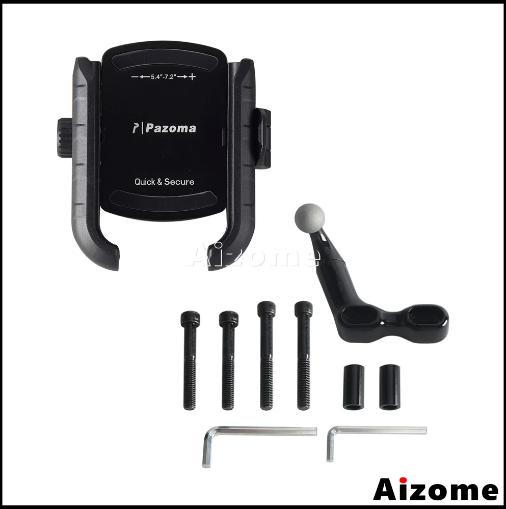 Motorcycle Pazoma Perch Phone Mount 360° Rotation Holder For Harley Dyna Softail Touring Sportster BMW R nineT Honda Gold Wing