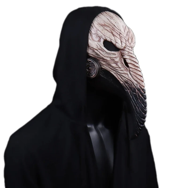 Halloween hot item, no mouth scarecrow headband, hairy cloth man, terrifying alien, no mouth alien mask, latex head