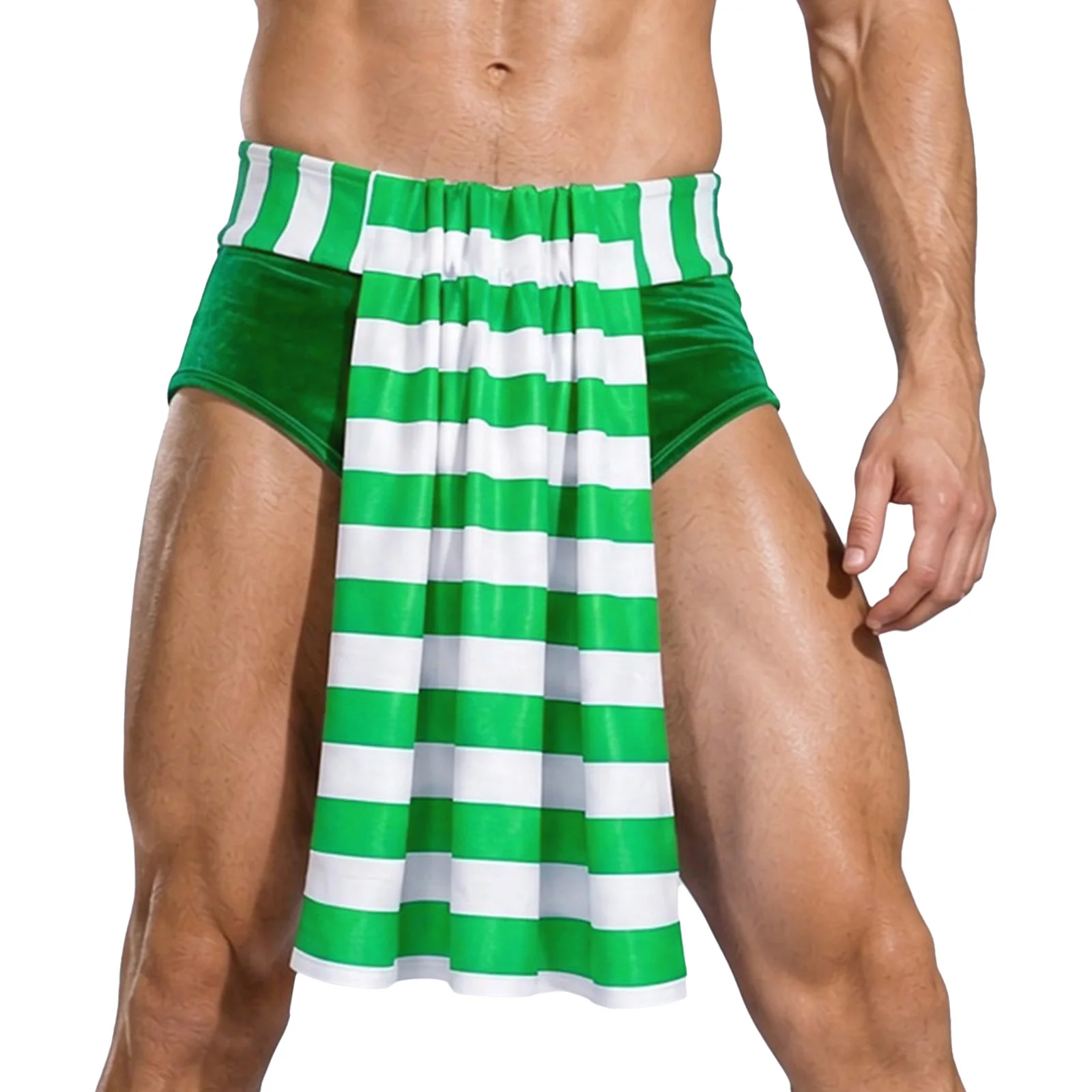 Christmas Briefs Japanese Sumo Fundoshi Underwear Traditional Fan Cloud Striped Loincloth Cosplay Thong Briefs Soft Underpants