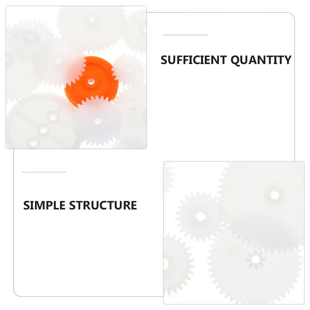 128 قطعة مجموعة متنوعة من التروس البلاستيكية 64 أنواع لنماذج ذاتية الصنع سيارات Rc مشاريع محرك صغيرة مجموعة بناء ميكانيكية متينة #3
