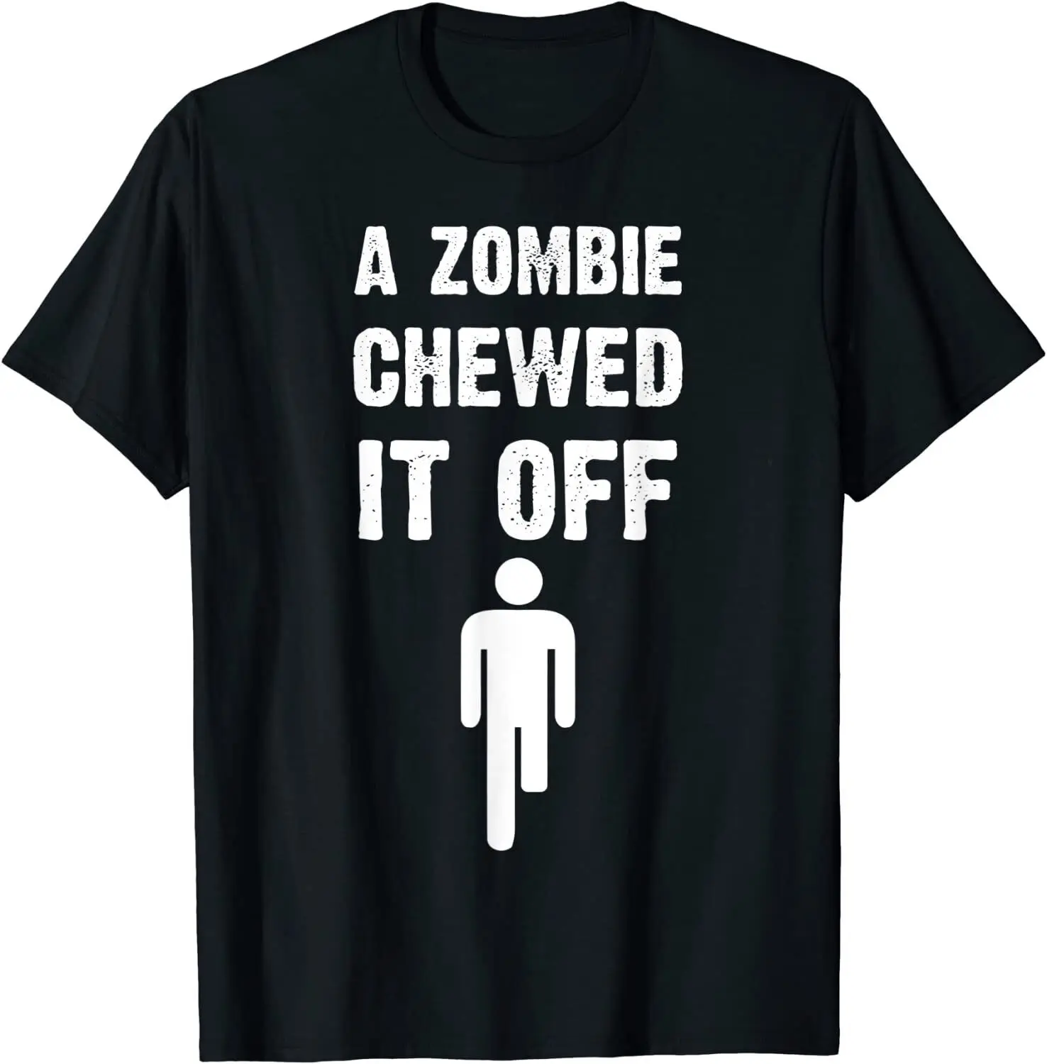 NEW! A Zombie Chewed It Off Recovery Funny Leg Amputee T-Shirt - MADE IN USA