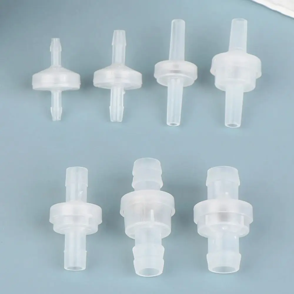 1/5Pcs Pagoda Inline Plastic Check Valve One Way Non-Return Gas Liquid Water Fluid One-Way Valve Diameter 3/4/6/8/10/12mm