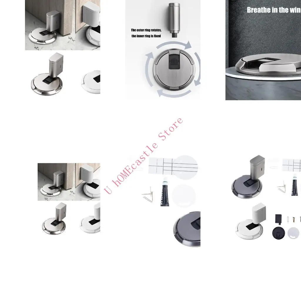 63HF Multipurpose Weighted Door Holders Without Drilling Required for Easy Installation in Any Room Bronze
