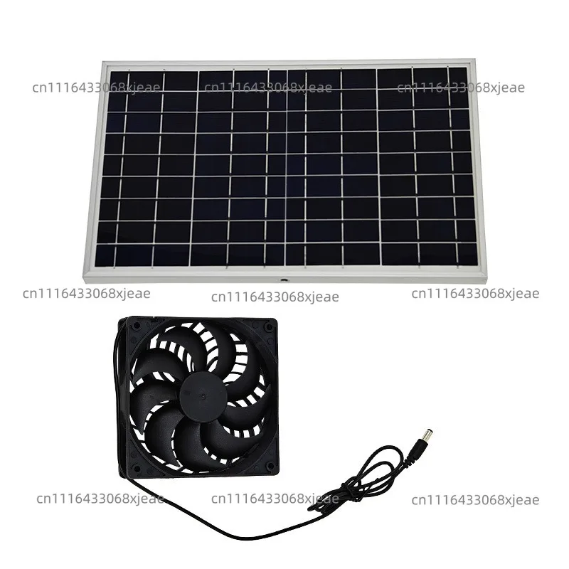 Energy Saving 10W Solar Fan For Pet Kennel Cooling - Auto Exhaust Ventilation Cat/Dog House & Poultry Shed