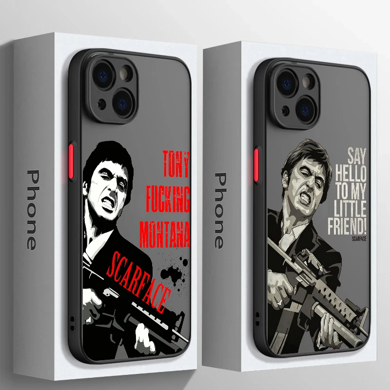 Scarface Film Al Pacino Movie Phone Case For iPhone 15 14 13 12 11 Mini Pro Max X XR XSMax 7 8 Plus Matte Transparent Back Cover