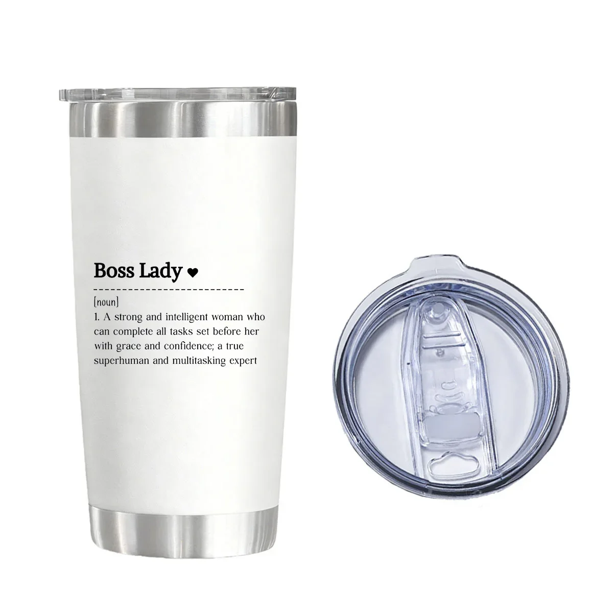 Boss Lady Definition Strong Woman 20 oz Vacuum Flask Travel Tumbler for Christmas Birthday Gifts