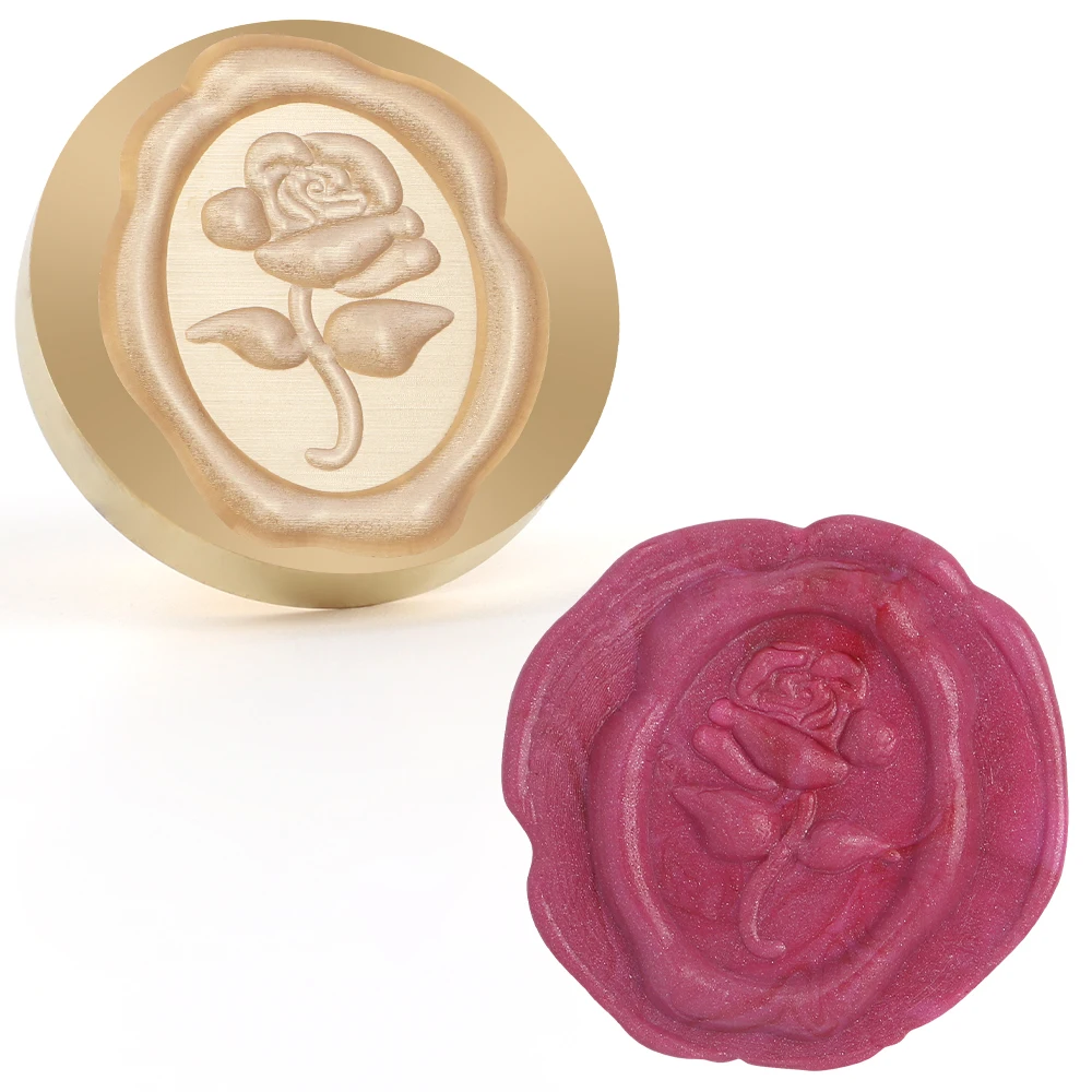 الورود والهدايا، سلسلة عيد الحب، طوابع ختم الشمع، رؤوس ختم نحاسية قابلة للتبديل لتزيين الهدايا وبطاقات المعايدة