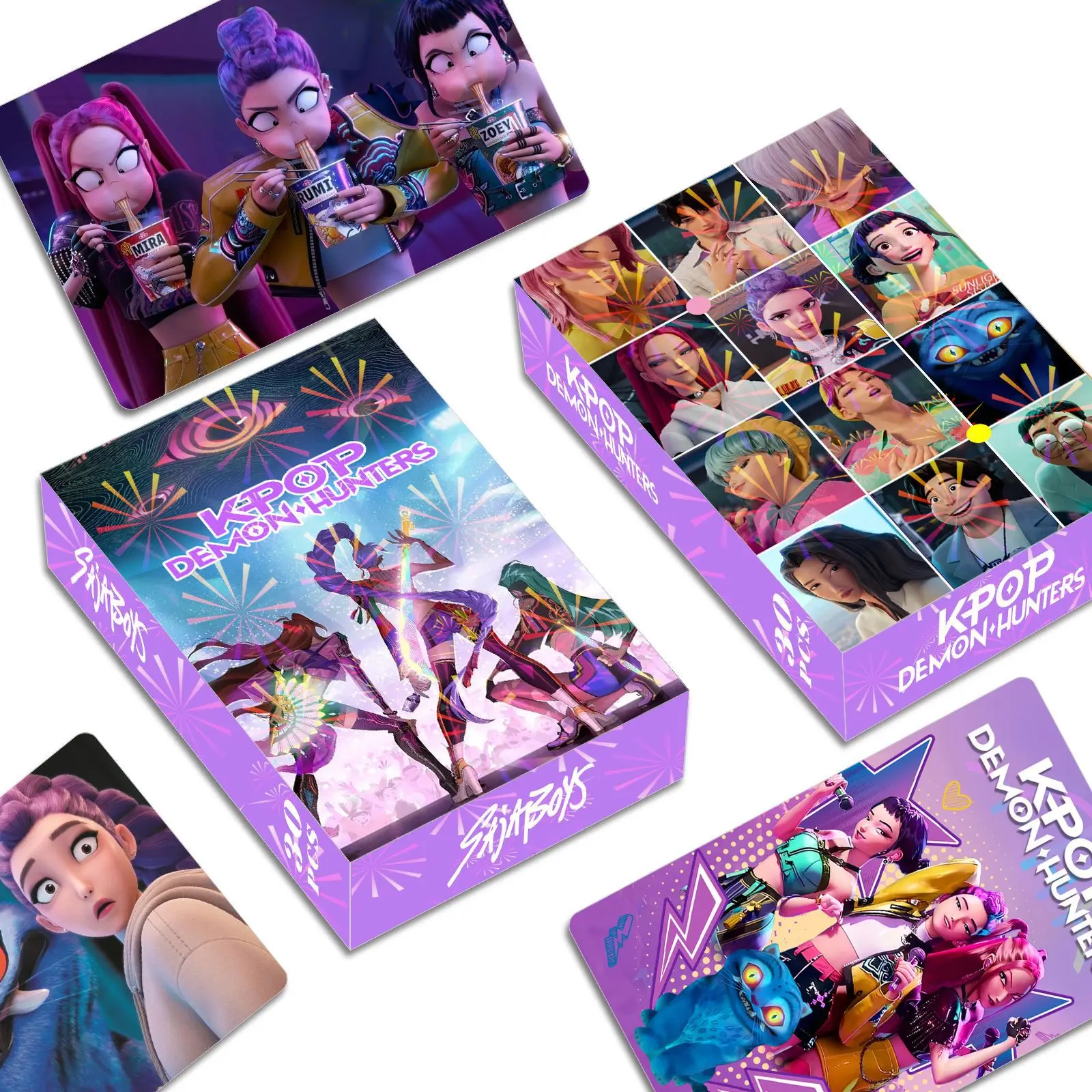 

30 Gaza Boys Huntrix Girls KPop Devil Hunter LOMO Cards, Anime Photo Card Set,