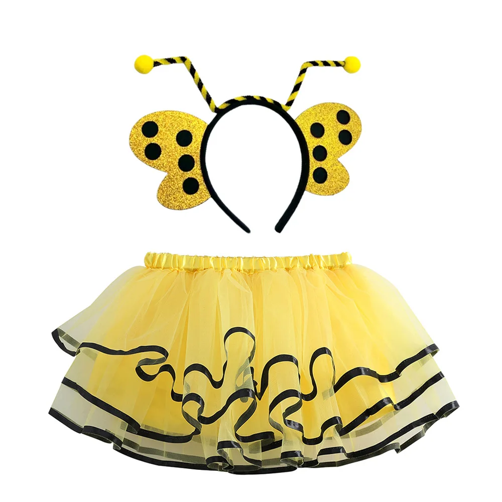 Baby Mädchen Biene Tutu Rock Outfit für Kinder Weihnachten Biene Kostüm Kleinkind Mädchen Halloween Cosplay Biene Kostüm Kind Geburtstag Tutus