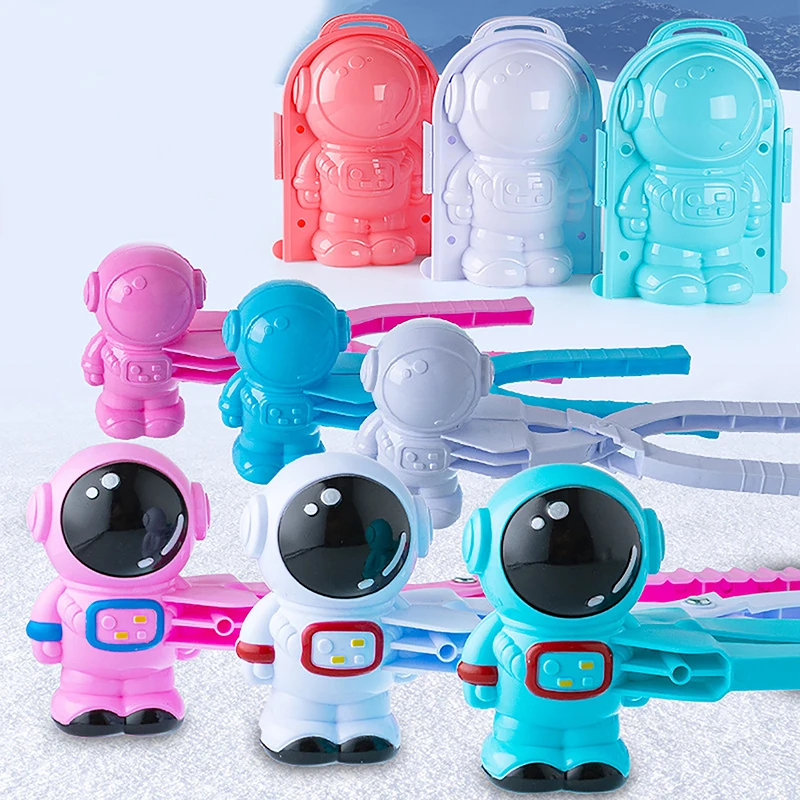 1pc Snowball Maker Clip Children's Astronaut Snowball Maker Kid Outdoor Sand Snow Ball Mold Toys Spaceman Snowman Maker Clip Toy