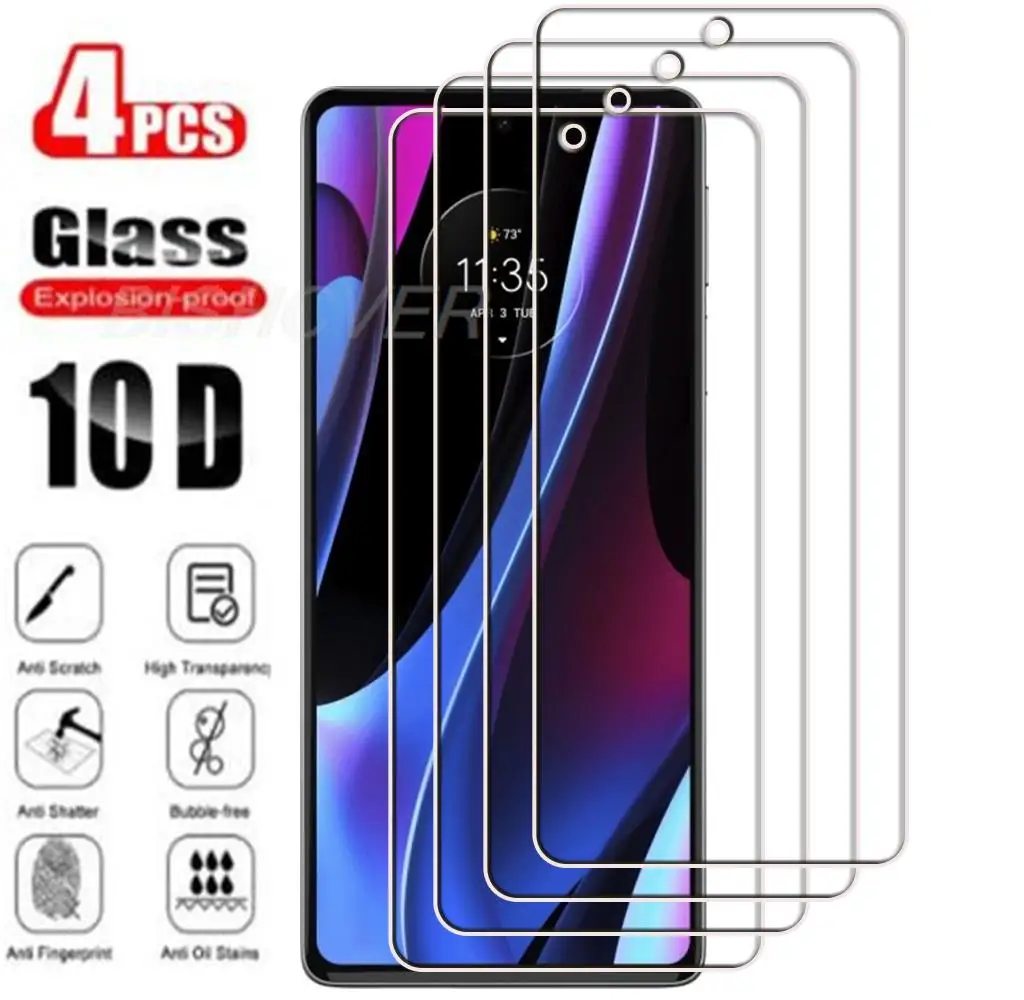

4Pcs Tempered Glass FOR Motorola Edge+ 2022 6.7" Edge 30 Pro Edge+ Plus 2022 XT2201-1 Screen Protector Protective Glass Film 9H
