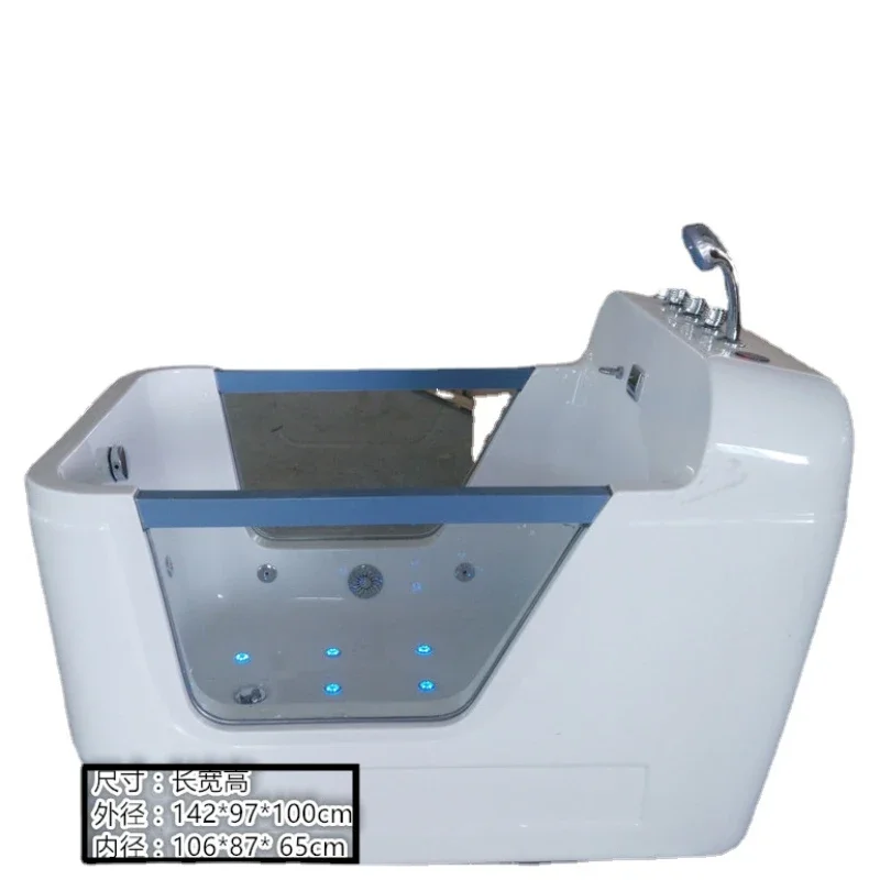 Pet SPA bathtub bubble, colorful lights, ozone, surfing, hardware shower, touch switch control,