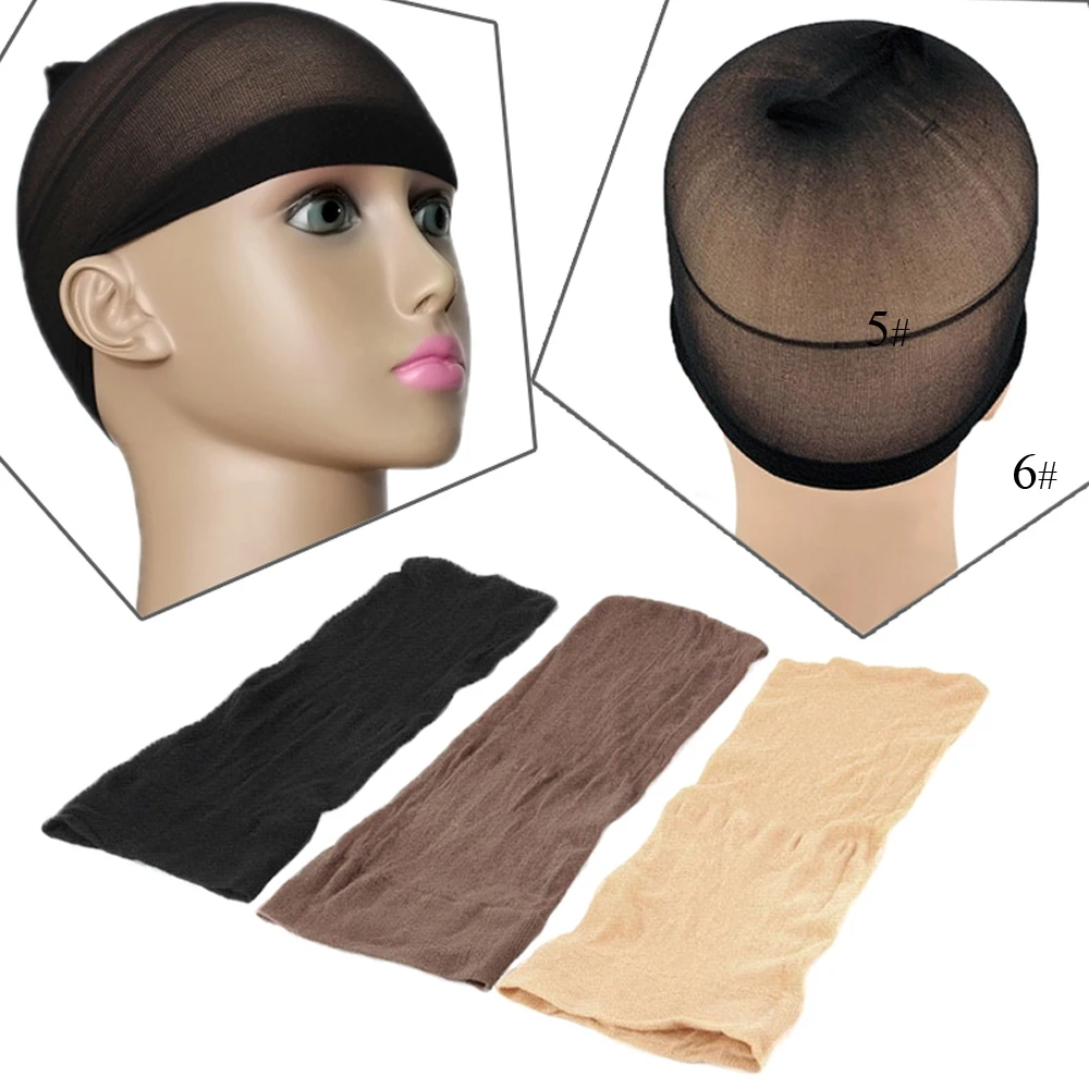 

Cheap Hair New Stocking Cap For Wigs Net For Wigs Bald Cap Nylon Stocking Wig Cap Stretchy