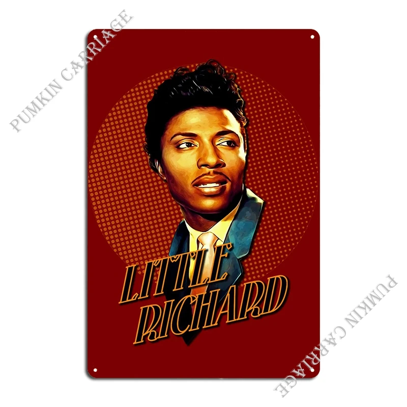 Young Little Richard Metal Plaque Poster Club Bar Decoration Custom Retro Tin Sign Poster