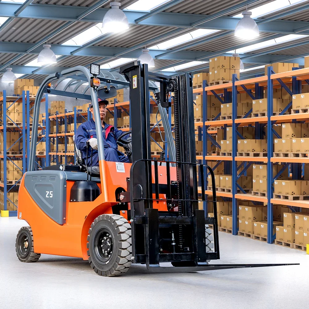 portable electric forklift 2.5 ton 3 ton 3.5ton 4 ton electric forklift truck lift height 3m 4m 5m 6m