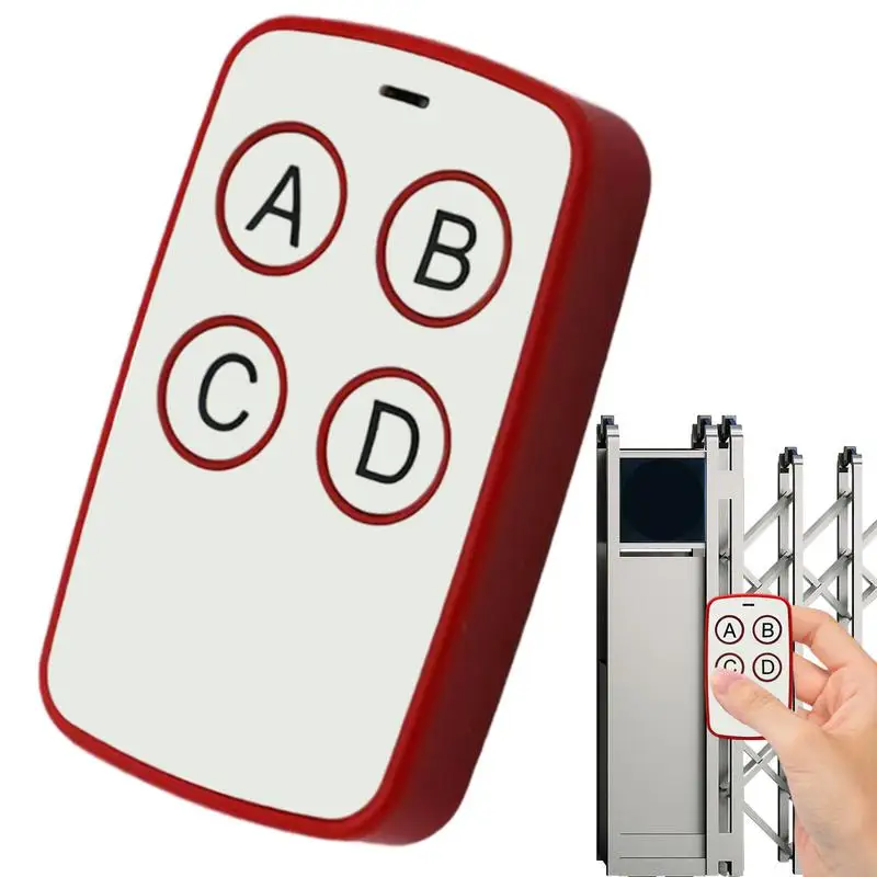 Garage Door Opener Remote Cordless Gate Opener Duplicator 4-Buttons Cloning Remote Control 433 MHZ Replacement Electric Gate